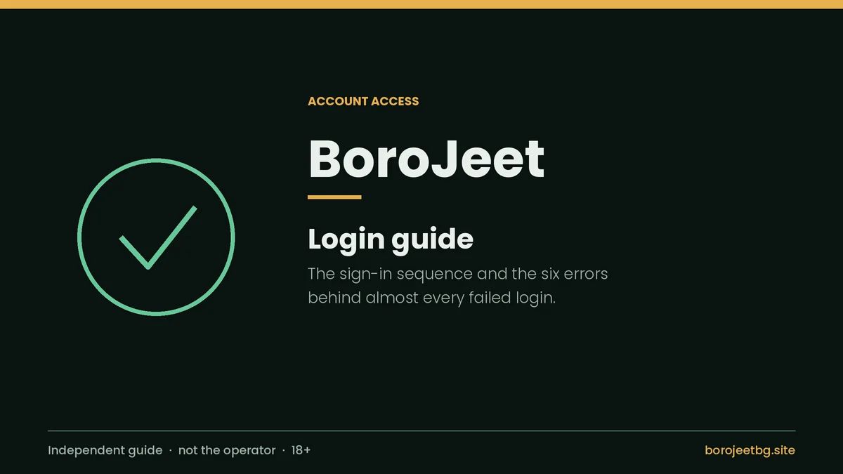 BoroJeet login guide cover for Bangladeshi players